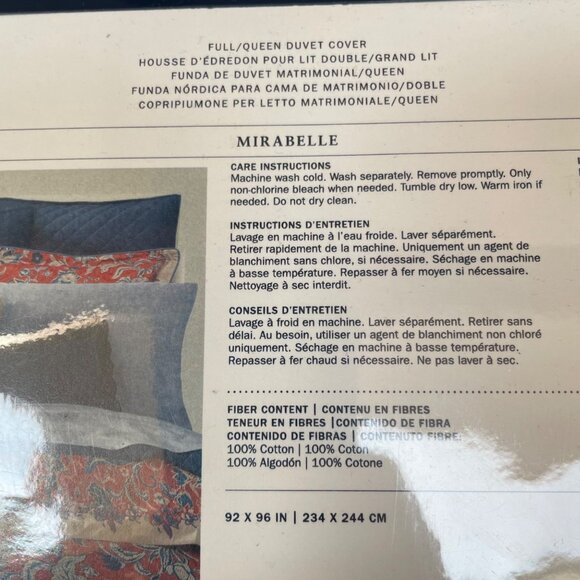 Ralph Lauren Mirabelle Floral Duvet Cover Full Queen 92"x96" MSRP $375 - Picture 4 of 6